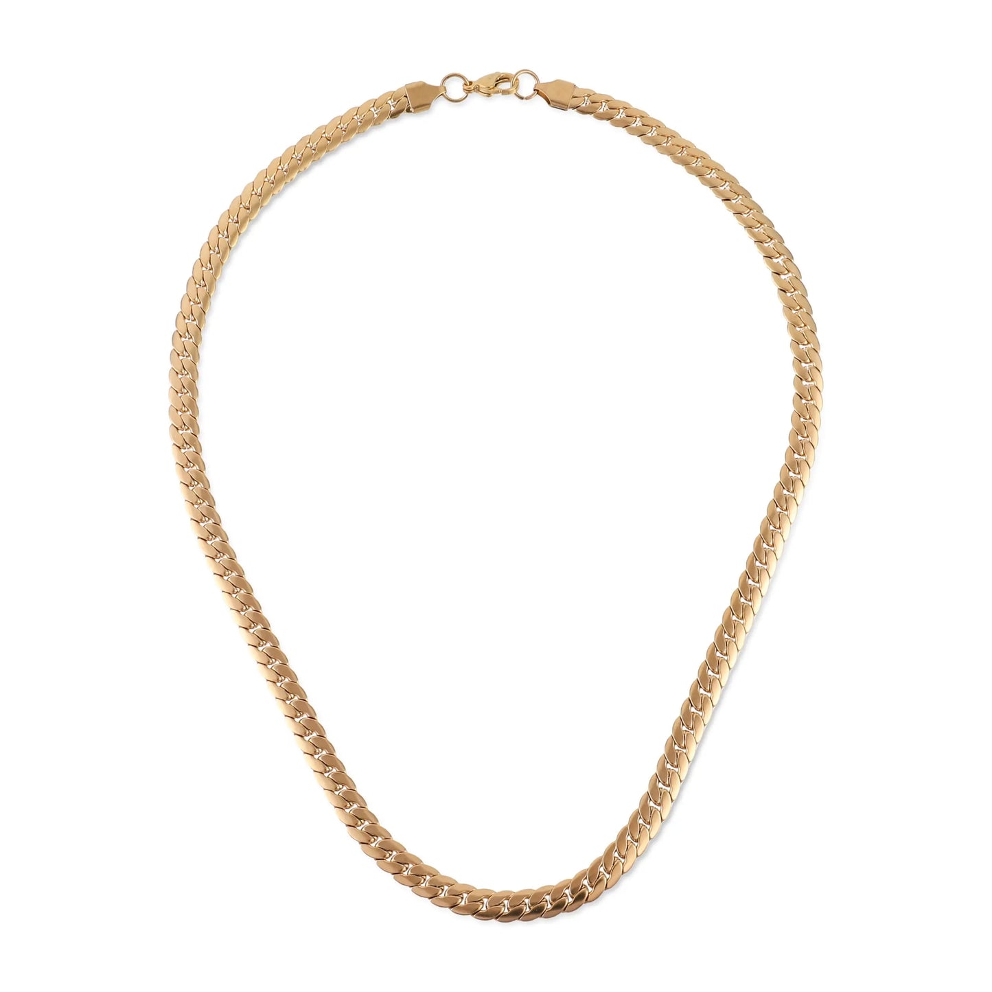 Cadena de acero inoxidable chapado de oro
