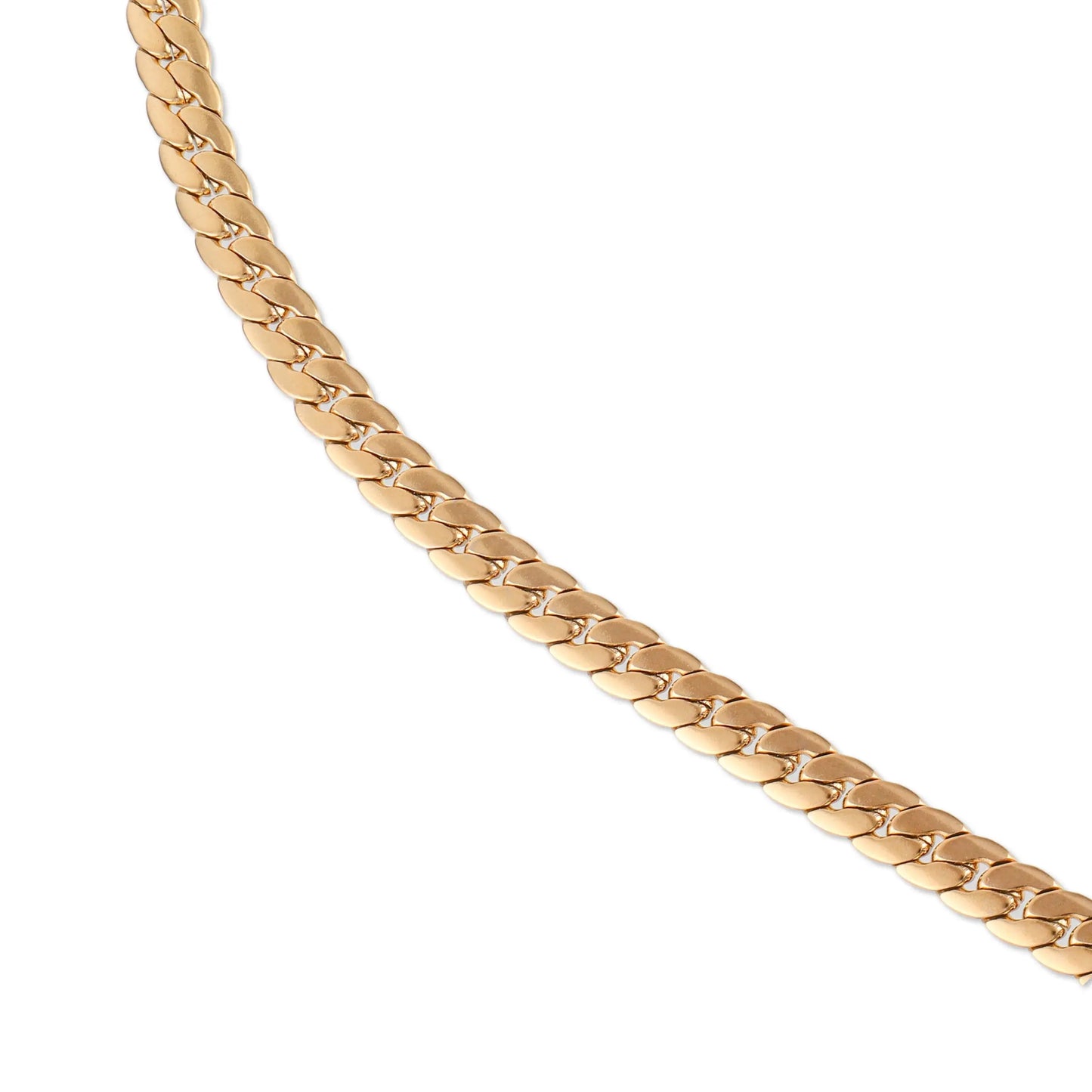 Cadena de acero inoxidable chapado de oro