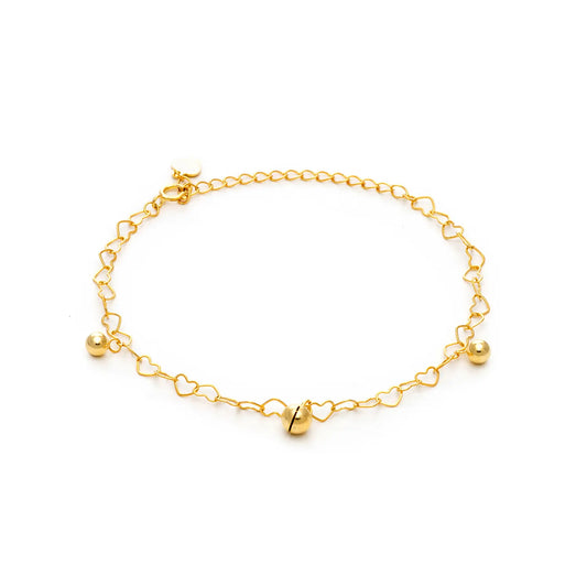 Pulsera de plata 925 chapado en oro